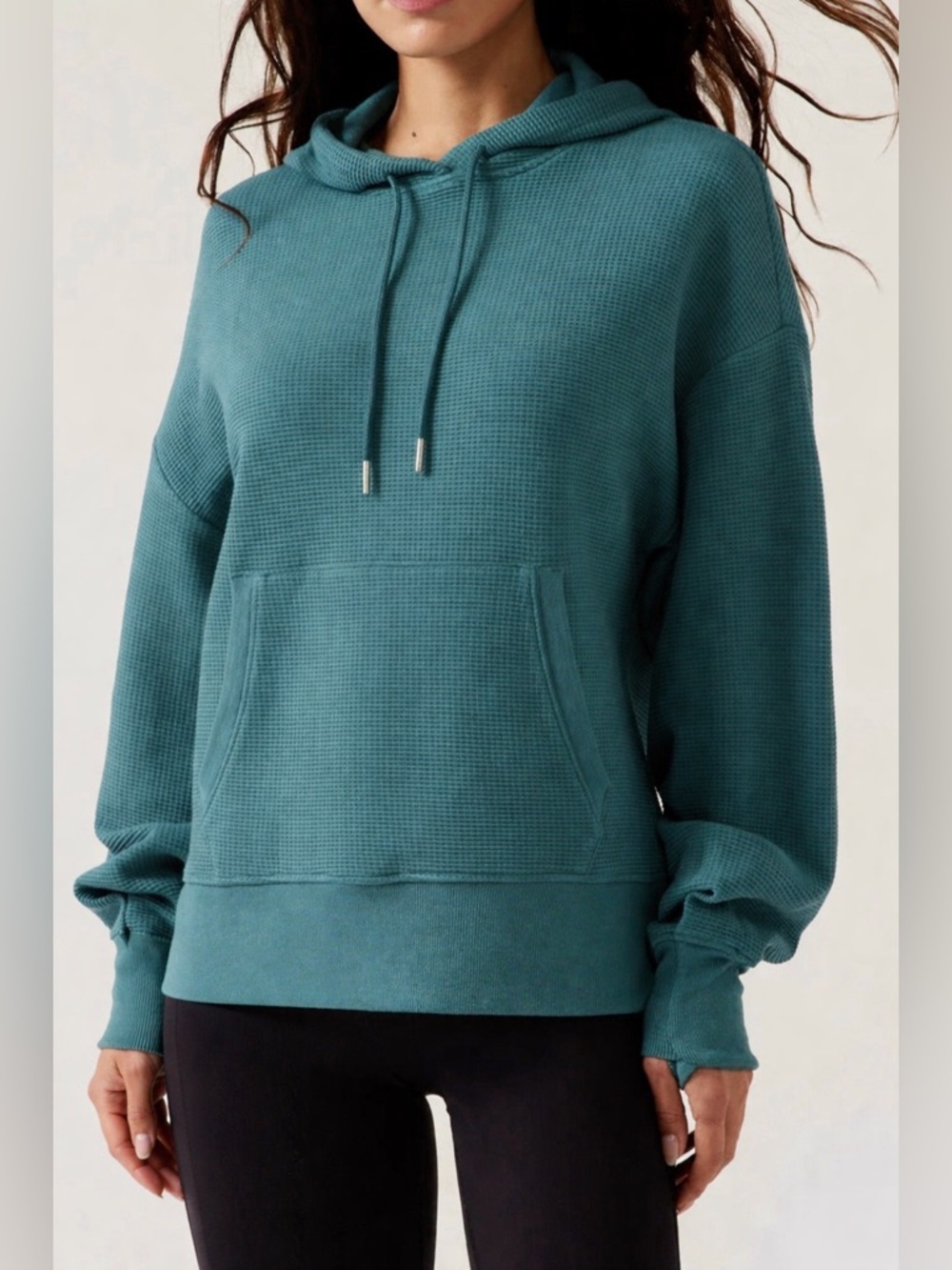 Athleta Balance waffle knit hoodie, large